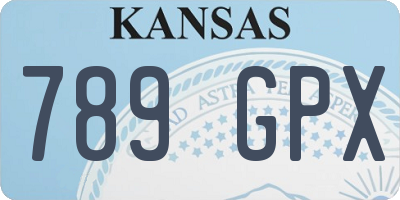 KS license plate 789GPX