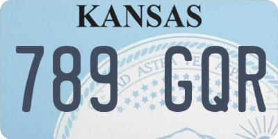 KS license plate 789GQR