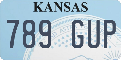 KS license plate 789GUP