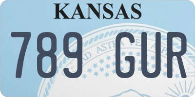 KS license plate 789GUR
