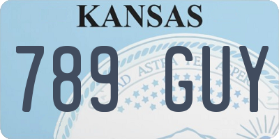 KS license plate 789GUY