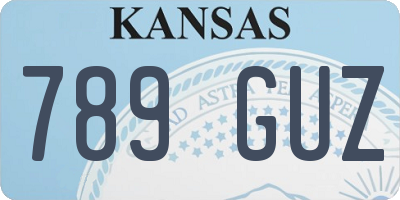 KS license plate 789GUZ