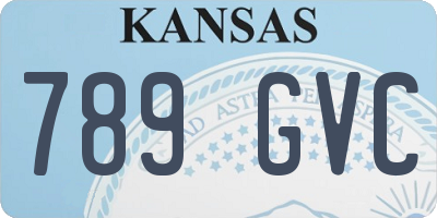 KS license plate 789GVC