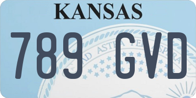 KS license plate 789GVD