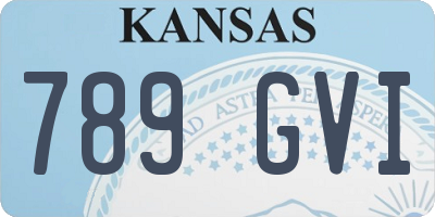 KS license plate 789GVI