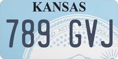 KS license plate 789GVJ