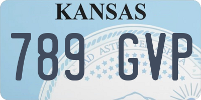 KS license plate 789GVP