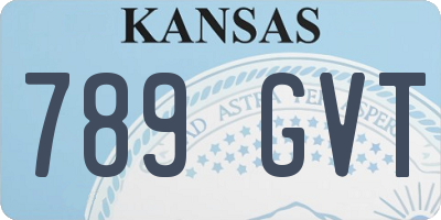 KS license plate 789GVT