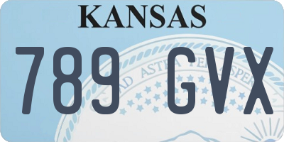 KS license plate 789GVX