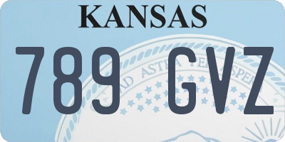 KS license plate 789GVZ