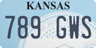KS license plate 789GWS