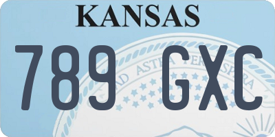 KS license plate 789GXC