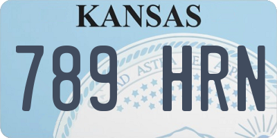 KS license plate 789HRN