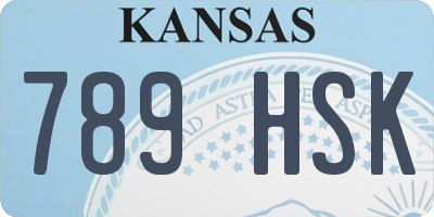 KS license plate 789HSK
