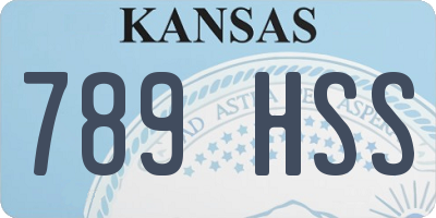 KS license plate 789HSS