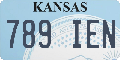 KS license plate 789IEN