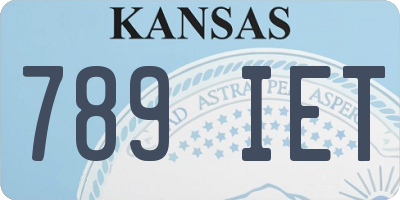 KS license plate 789IET