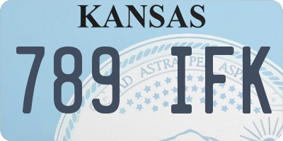 KS license plate 789IFK