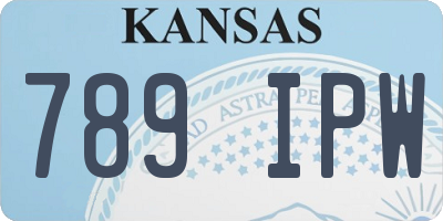 KS license plate 789IPW