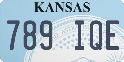 KS license plate 789IQE