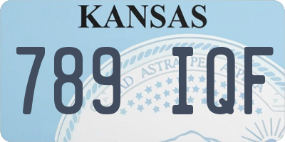KS license plate 789IQF