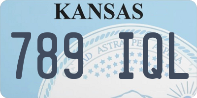 KS license plate 789IQL