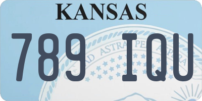 KS license plate 789IQU