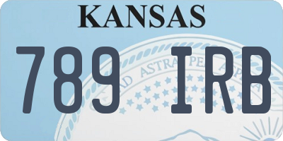 KS license plate 789IRB