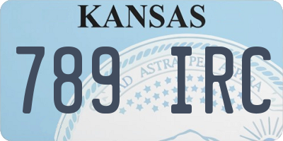 KS license plate 789IRC