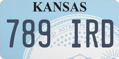KS license plate 789IRD