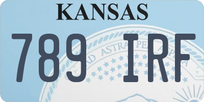 KS license plate 789IRF