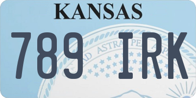 KS license plate 789IRK
