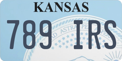 KS license plate 789IRS