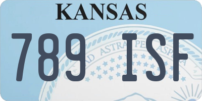 KS license plate 789ISF