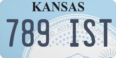 KS license plate 789IST