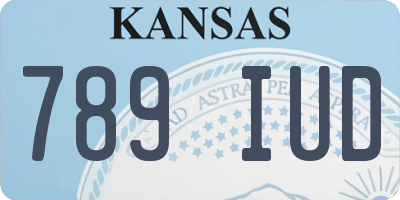 KS license plate 789IUD