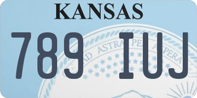 KS license plate 789IUJ
