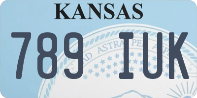 KS license plate 789IUK