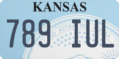 KS license plate 789IUL