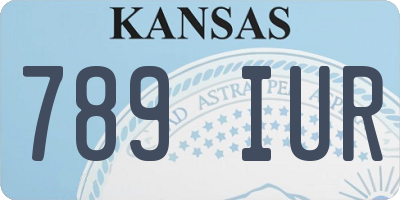 KS license plate 789IUR