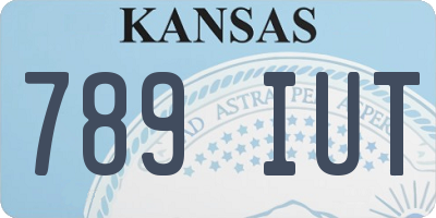 KS license plate 789IUT