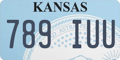 KS license plate 789IUU