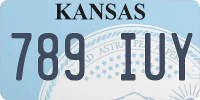 KS license plate 789IUY