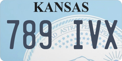 KS license plate 789IVX