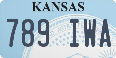 KS license plate 789IWA