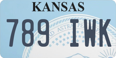 KS license plate 789IWK