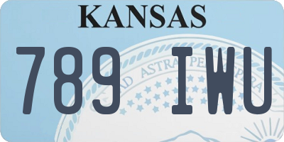 KS license plate 789IWU