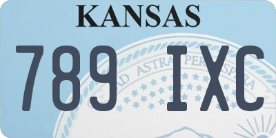 KS license plate 789IXC