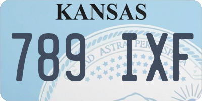 KS license plate 789IXF