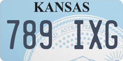 KS license plate 789IXG